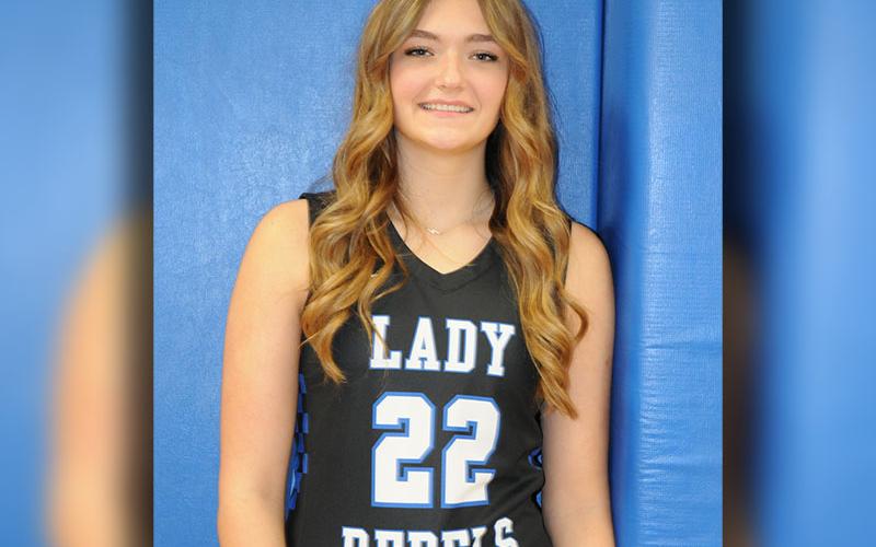 Reese Lewis led the Lady Rebels in rebounds and points.
