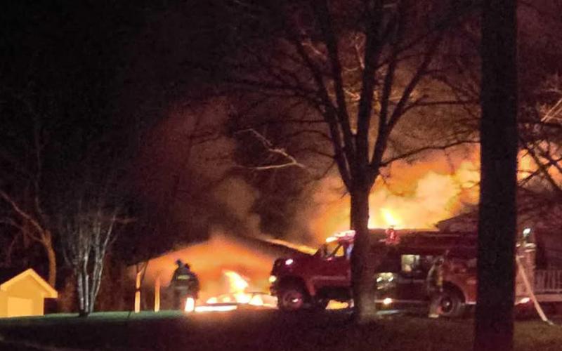 Lisa Vineyard’s home is shown the night of the fire that could have had a tragic ending.