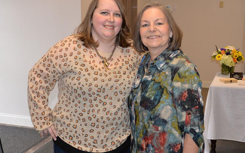 Sherry Morris’ daughter, Hannah Loudermilk, was one of the many well-wishers at a reception Saturday at Fannin County Family Connection in honor of Morris’ retirement. Morris stepped down late last year after almost ten years of service.