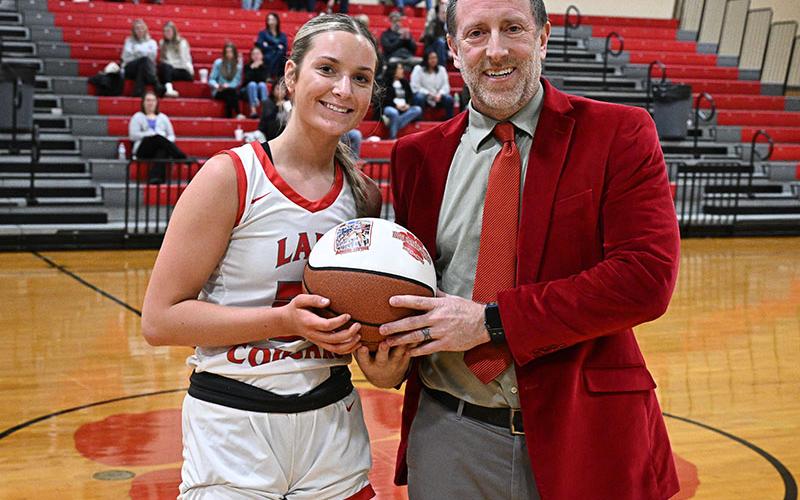 Copper Basin’s Alexis Hyatt scored her 1,000th point last week when the Lady Cougars hosted Robbinsville High School. Hyatt, who is only a junior, was presented a 1,000 point ceremonial basketball by Head Coach Jeff Grimes.