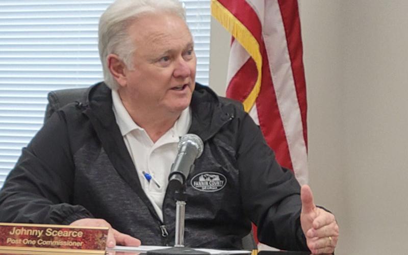 Fannin County Post One Commissioner Johnny Scearce expressed his reasons for voting to opt out of the state mandated homestead exemption at last Thursday’s meeting.