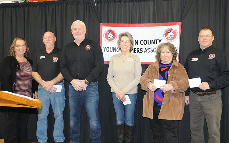 The 2025 Fannin County Young Farmers Association officers are shown, from left, Rhonda Mathews, President Kenny Queen, Vice President Darrel Davis, Secretary Marie Traylor, Director of Public Relations Margery Dallas and Treasurer Kenny Queen.