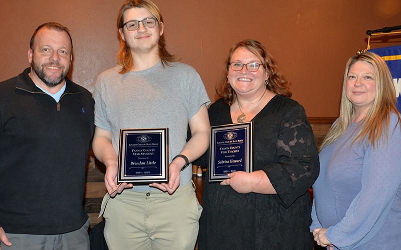 Brendan Little, second from left, is this year’s STAR Student. He is shown with, from left, Fannin County High School Principal Dr. Scott Ramsey, STAR Teacher Sabrina Howard and school Counselor Christina Zell.
