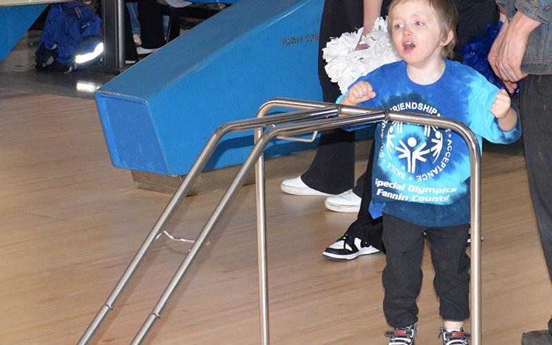 Gregory Daniel looks as if he’s giving his bowling ball a little extra encouragement.