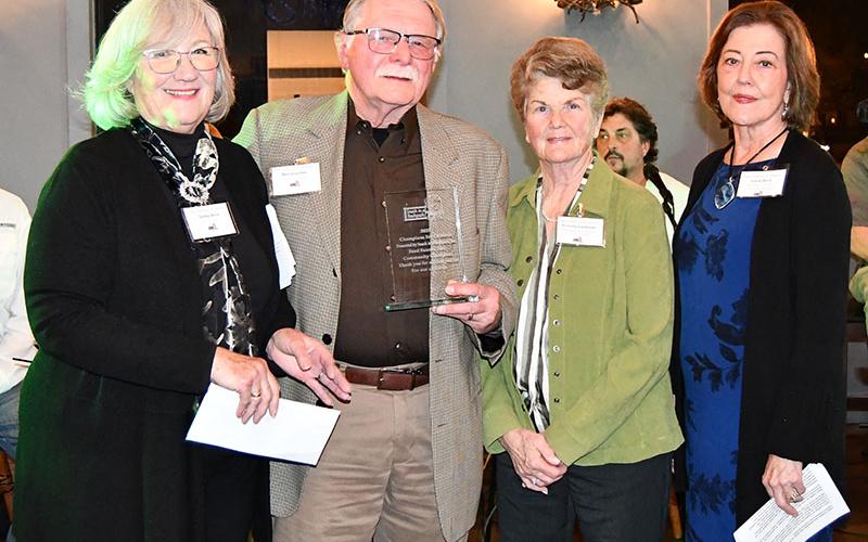 Snack in a Backpack honored Feed Fannin as its Community Champion during Snack’s Champions for Children celebration last week. Deby Beck, Snack’s executive director, from left,  is shown with Feed Fannin’s Ron Ciochon, Priscilla Cashman and Kathy Beck.