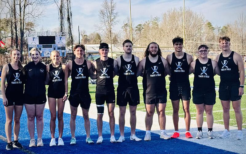 Senior class members of the Fannin County High School Track &amp; Field teams were honored during the home meet last Wednesday, March 19. Shown are, from left, Caylee Gaddis, Natalie Herendon, Lindsey Holloway, Braden Taylor, Cohutta Brown, Cooper Hilliard, Jacob Dye, Luke Holsonback, Barron Davenport, and Cooper Born.