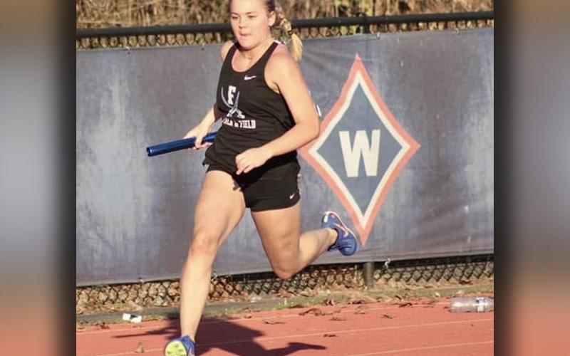 Annaleigh Cheatham makes her way around the track for Fannin County during the recent track and field meet at Walton County High School.