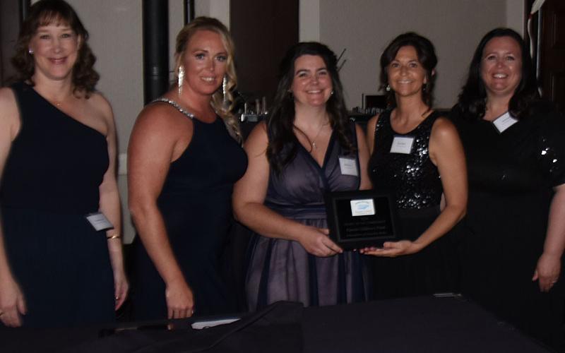 Representatives of the Fannin County Children’s Fund were presented the Heart of the Community award from Manda Hughes. Representing the fund were Tara Cantrell, Sheena Rymer, Kayla Thornhill and Brittany Patterson.