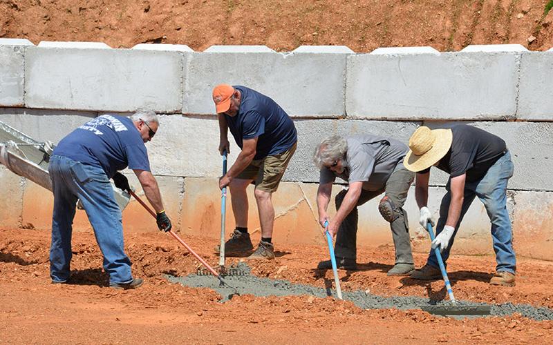 Concrete footers were poured at Fire Station #2 in Mineral Bluff Thursday, April 17.