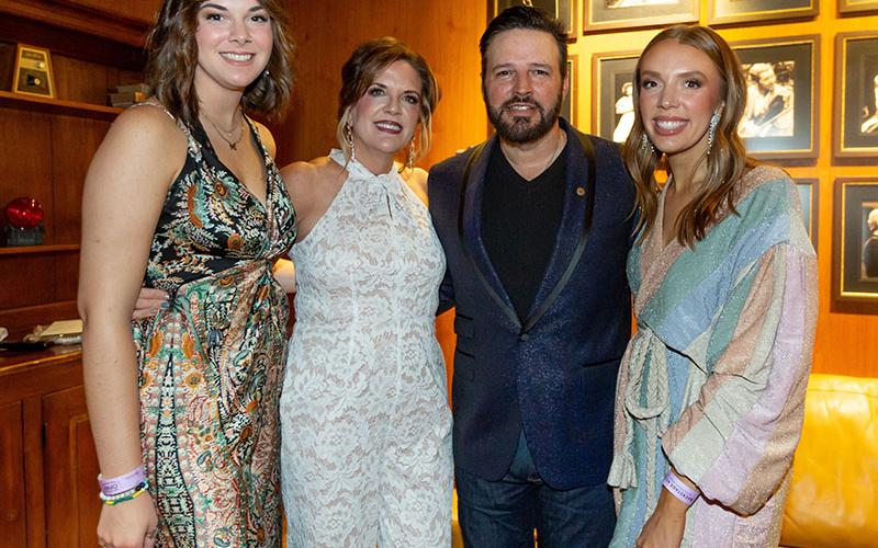 Country music star Mark Wills is shown with his family, Macey, Kelly and Mally, from left, at the Grand Ole Opry.