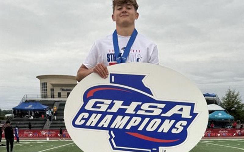 Fannin County’s Braxton Cheatham is the State Champion in the 400 meter dash, a title he captured this past week during championship competition in Rome.