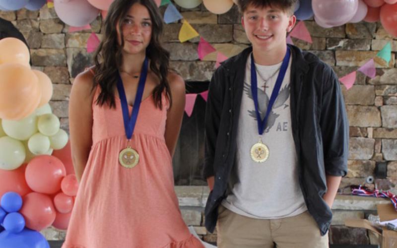 Fannin County High School tennis players Sadie Patton was presented the Lady Rebel Award and Cayson Mitchell was honored with the Rebel award at the Sunday, May 18, banquet.