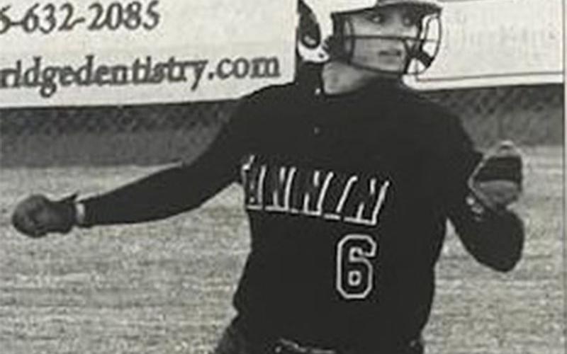 Candace German makes a turn rounding the bases as a Fannin County Lady Rebel.