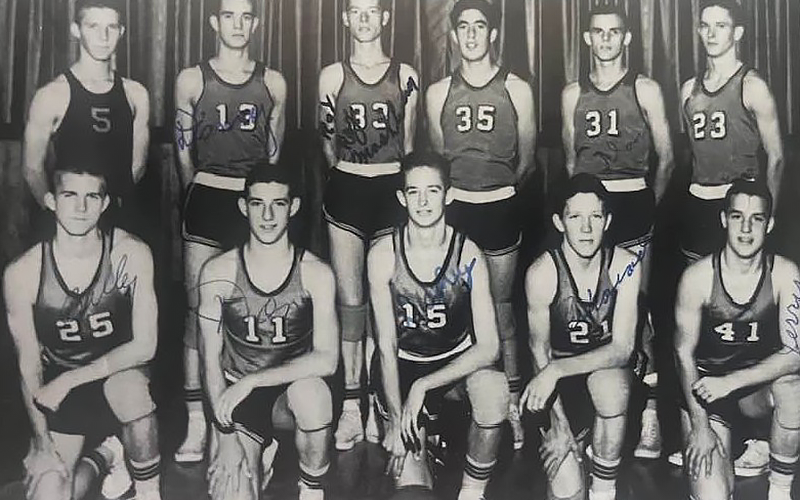 Carl Beavers (#35) was basketball captain during the 1961-62 season.
