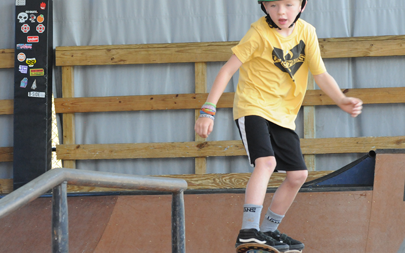 Alex Tousan shows off his skating skills at Shred Fest.