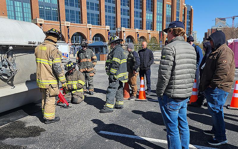 Fannin County firefighters Brett Crane and Earl Maddox are shown teaching a class during the FDIC conference in Indianapolis earlier this year.