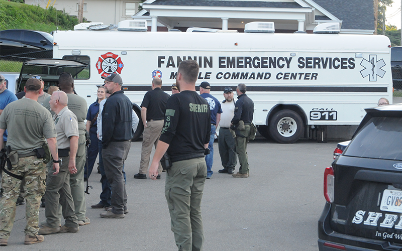 Fannin County established a mobile command center to coordinate the manhunt for Timothy Ramsey.