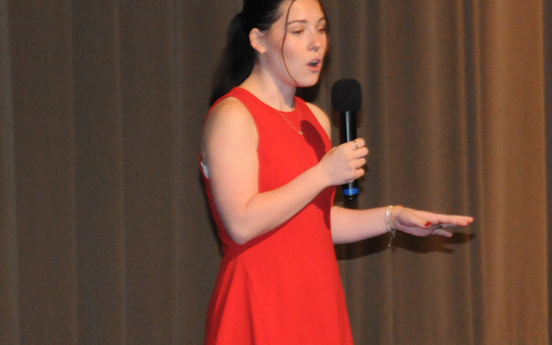 Sarah Hope brought Turning Point USA’s message to Fannin County last week.