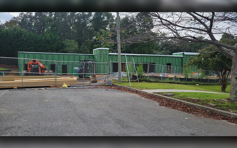 The new site of the Fannin County Public Library is on track to be completed in December.