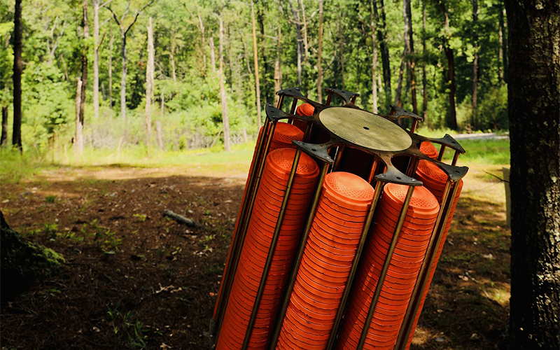 The sporting clay course offers visitors a challenging bit of recreation.