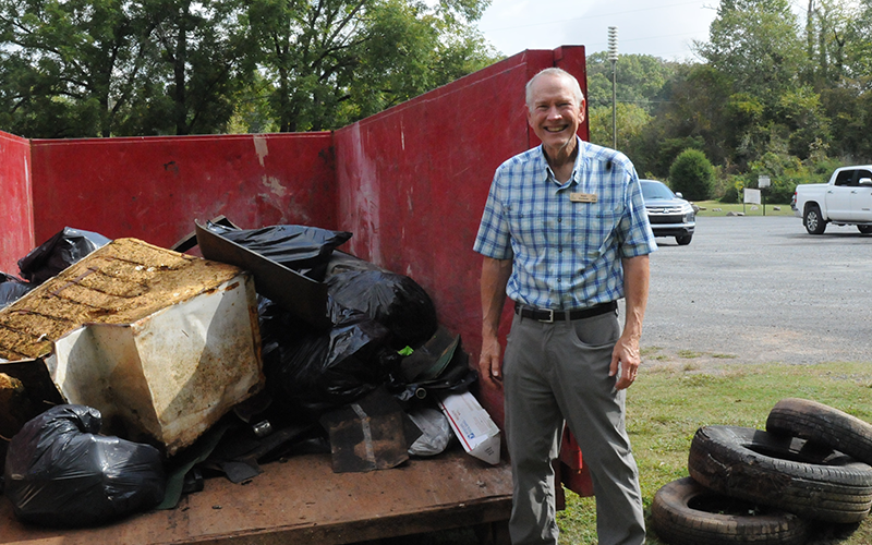 Paul Carlson took part in the annual Rivers Alive cleanup at Tammen Park September 27.