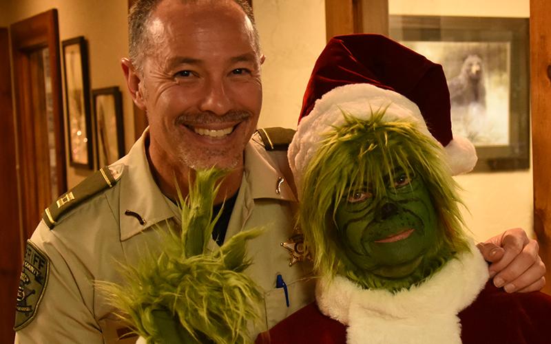Captain Darvin Couch made sure The Grinch did not get out of line during the Tour of Trees.