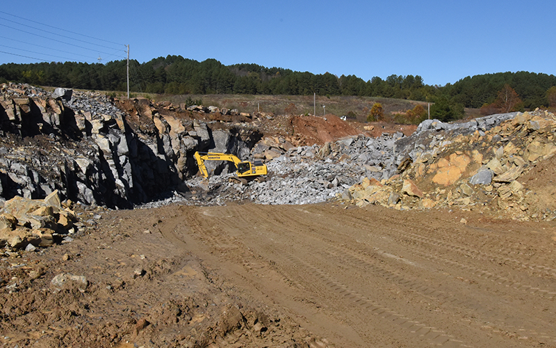 Residents will soon see signs of a storm water discharge permit application from TDEC for Hedrick Industries’ Copperhill Quarry. It’s necessary to make sure water can be kept out of the open pit, above.
