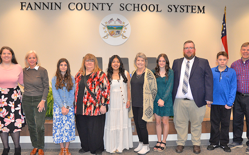 The 2025 REACH scholarship recipients and their mentors are shown, from left, Karma Marlow, Sherry Lang, Karissa Martin, Jeannie Garland, Lynette Agustin Morales, Cathy Cox-Brakefield, Emma Stanley, Nathan Dean, Kyle Bird and Philip Arnall.