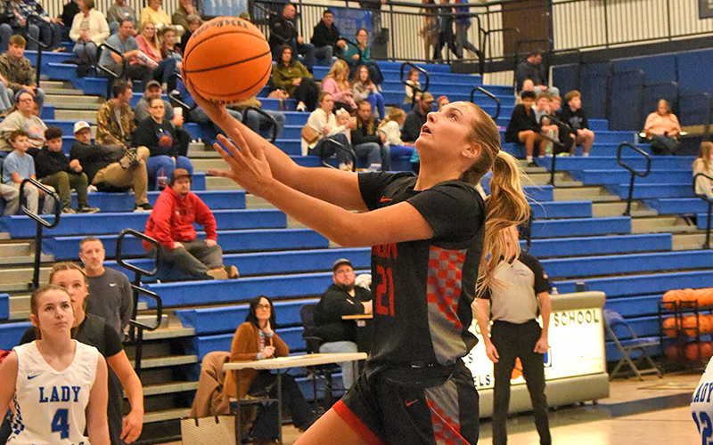 Alexis Hyatt goes for two points for Copper Basin.