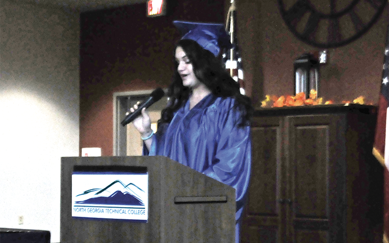 Joan Mulcare was the student speaker at the ceremony.