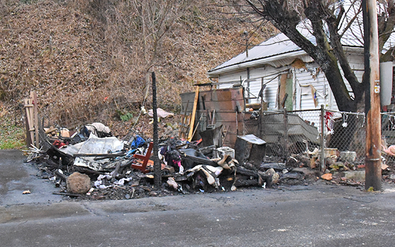 Described as an “attached structure” in dispatch records, it was totally destroyed in an early morning fire that left Gina Golden severely burned.