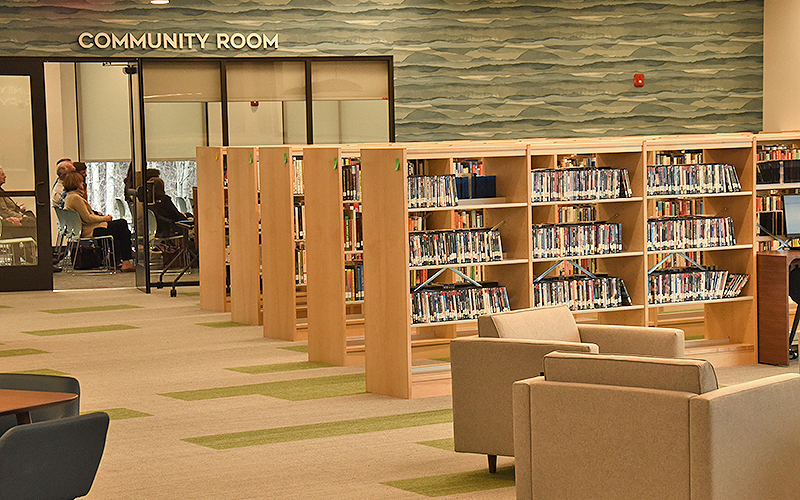 The new Fannin County Public Library offers spacious room for relaxing or searching for a book. A group of area leaders were treated to a soft opening of the facility Tuesday, February 24.