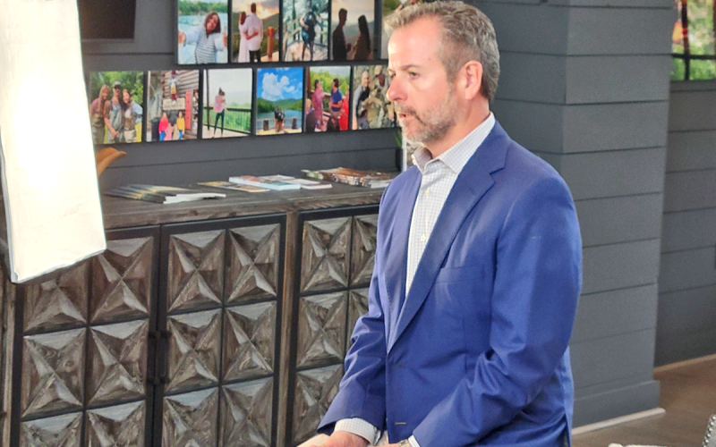 photo/Glenn Harbison Will Cobb is shown at a taping for the development authority last week.