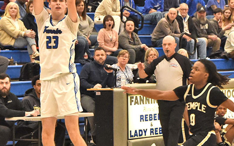 Kolton Kaylor, shown in earlier playoff action, was held to only six points when Fannin County met Rabun County.