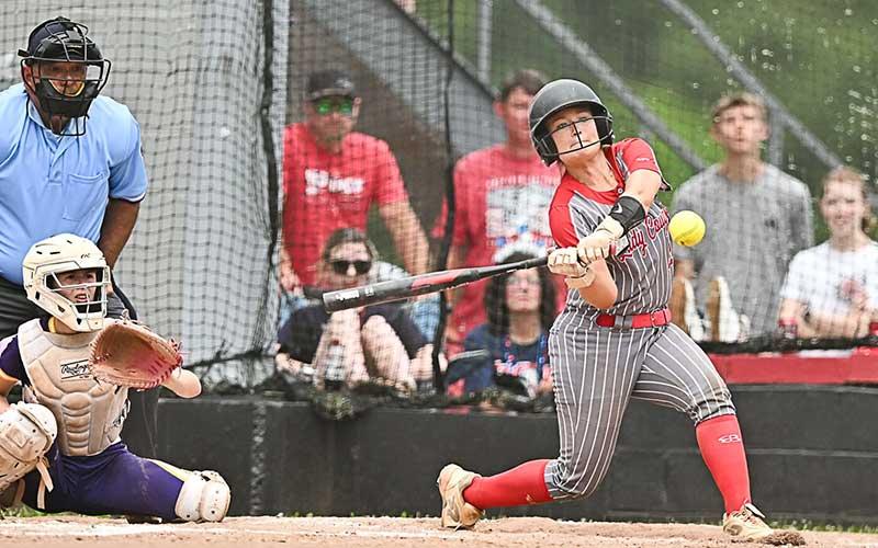 Photo by Allstar Photos - Riley Akens was 3-for-3 with three RBIs against Bradford May 20. She is shown in recent action. Copper Basin reached the final four, but lost to Eagleville May 21.