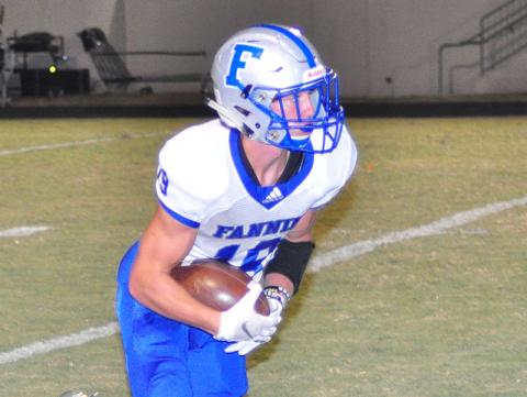 Fannin Rebel Caleb Postell uses his speed for a gain during the Rebels 34-30 victory over the Chestatee War Eagles Friday, September 20.