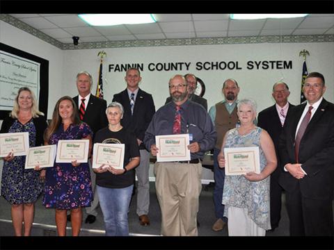 School Nutrition Teams from all five Fannin County schools received GOLD level recognition through the Georgia Department of Education School Nutrition Team’s “Shake it Up in School Nutrition” program. 