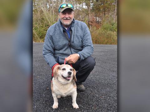 Fannin County Animal Control Manager John Drullinger poses with this sweet older lady. She is a Beagle who was dropped off at the facility November 12 and is staying there until reclaimed or adopted. This happy gal is a little overweight but that just means she’ll keep your lap extra warm while watching TV. View this sweet thang under Animal Control number 335-19.