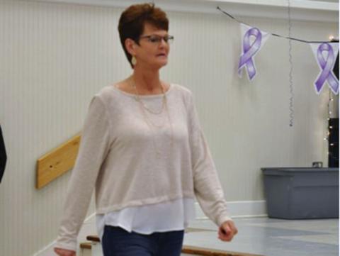 Fannin County cancer survivors will be walking the runway in the 3rd Annual Survivors in Fashion fashion show fundraiser for the American Cancer Society’s Relay for Life program, November 16. Shown walking the runway in last year’s event is Gail Smith.