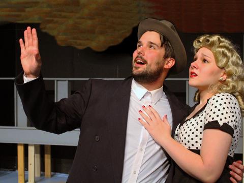 “It’s a Wonderful Life” is the Blue Ridge Community Theater’s most recent play. They’ve redone the set and props for this classic feature. Here, Logan Walker as “George Bailey” and Ali Reynolds as “Violet” gaze off with a dreamy look.