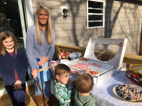 The Haley family dedicated their new home through Habitat for Humanity Fannin & Gilmer Counties’ Homeownership Program Sunday, December 15. The Haley family consists of mom, Kristen Haley, and her three children Kinsley, Kason and Kaleb.