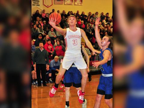 Copper Basin Cougar Chase Mickens goes up for a layup during the Cougar’s game against the Hiwassee Dam Eagles Friday, January 17.