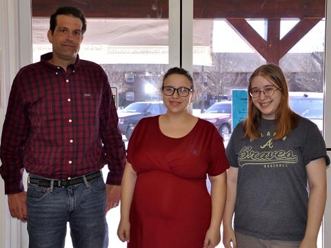 North Georgia Technical College Adult Education students, from left, Brian Amman, Tara Ledford and Emily Powell have earned their GED’s and plan to continue their education.