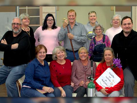 Blue Ridge Community Theater has announced the cast of their 20th season main stage show “Four Old Broads.” The cast pictured is as follows, from left, seated, Director Lee Dittman, Norma Bean, Sherry Triebert, Swan McKnight, Toni Creede and Heath Burnett; standing, Cathy Martin, Courtney Thompson, Mel Gordon, Karrie Jones, Mary Encinias and Beth Norton.