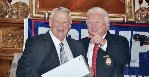 Georgia Speaker of the House David Ralston, left, served as the keynote speaker of the Fannin County Republican Party’s 2020 Valentine’s Banquet, which was hosted by GOP Chairman Johnny Scearce.