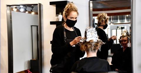 Celeste Lance of Covet Haircrafters was one of many Fannin County business owners who chose to re-open their business Friday, April 24, following Governor Brian Kemp’s announcement that many businesses would be allowed to re-open that day and on April 27.