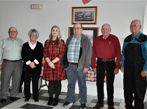 The City of Copperhill held a reception to swear in the newly elected council Monday, November 16 at Copperhill City Hall. Shown are, from left, Alderman Charles Burnette, Mayor Kathy Stewart, City Recorder Amber Brooks, Alderman and Vice Mayor Scott Brooks, Aldermen Horace D. West and Cecil Arp.