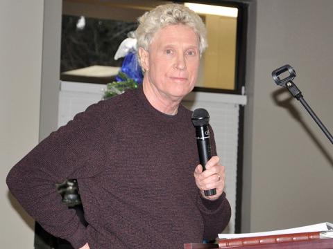 Integrity Development Group, LLC. Managing Member Johnnie Hastings presents his plans, if his rezoning request were to be approved, during a regular Blue Ridge City Council meeting Tuesday, January 12.