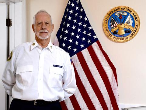 Army Veteran Nick Wimberley served his country as a mission launch panel operator near Chicago for three years during the Cold War. He is shown in Fannin County the present.