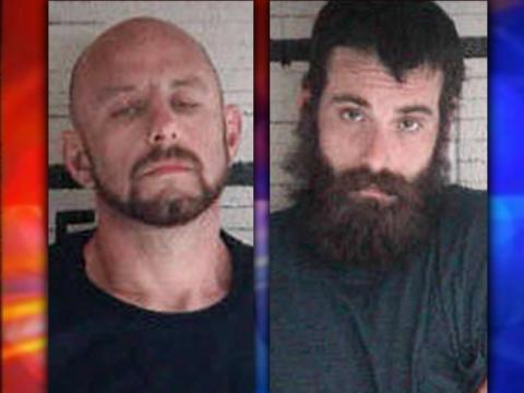 Jason Lin Adams, left, and Jeffery Alexander Dick both face multiple felony and misdemeanor charges after they allegedly invaded a home in Mineral Bluff.